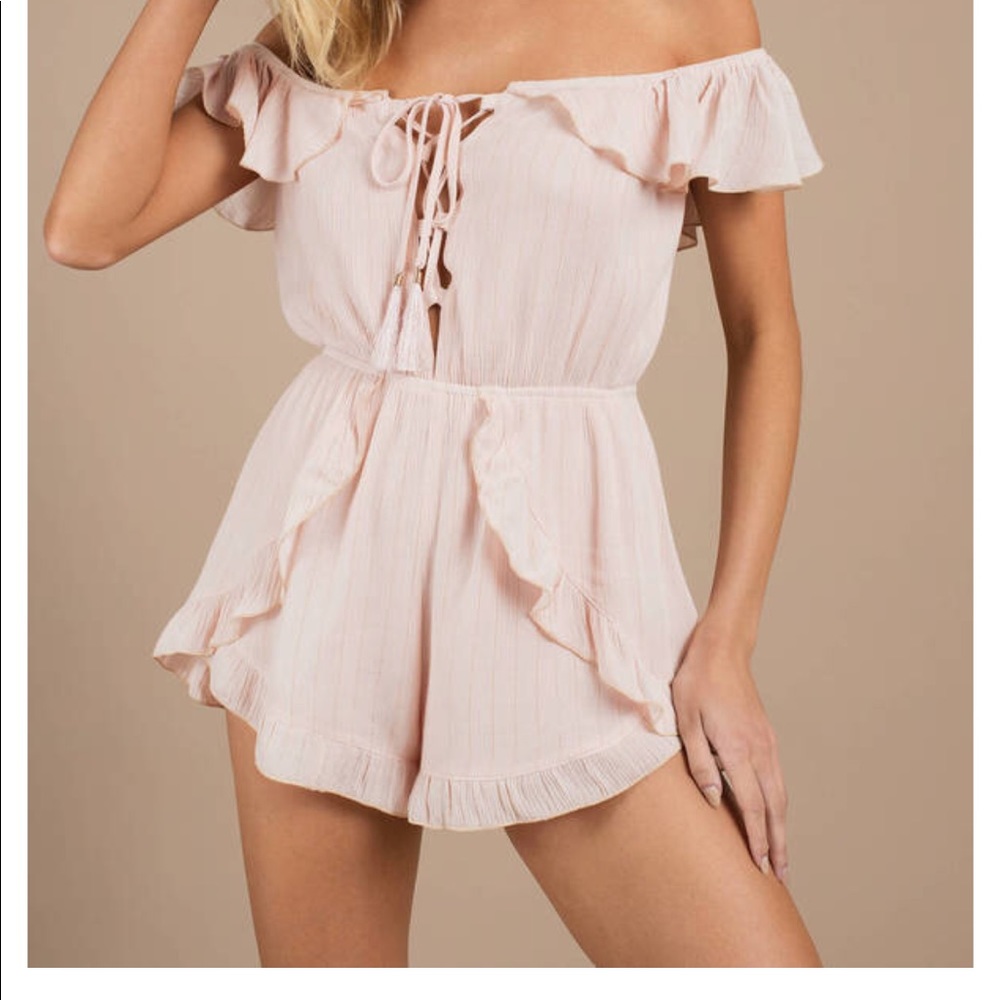 Off shoulder romper